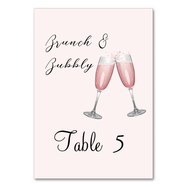 Numéro De Table Fête des mariées Champagnel Rose (Par défaut)