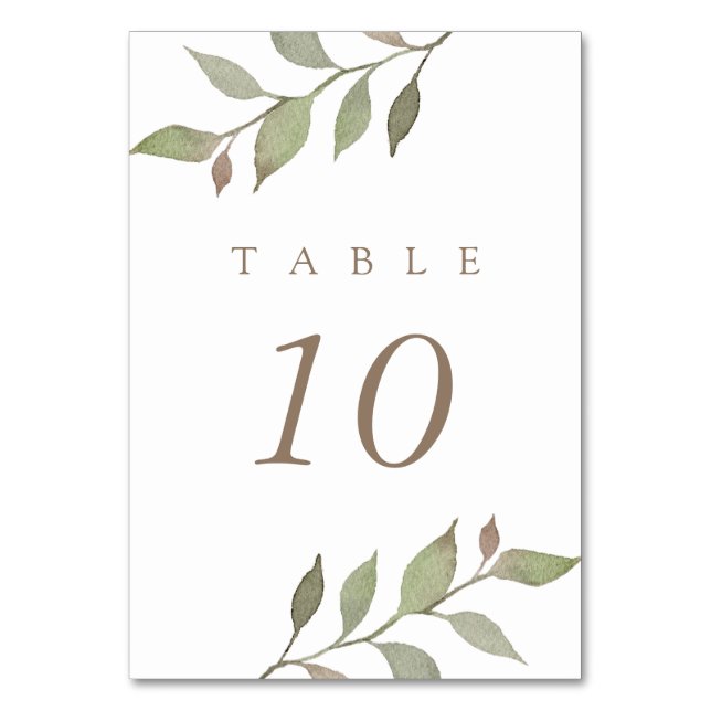 Numéro De Table Feuilles d'automne Mariage botanique (Par défaut)