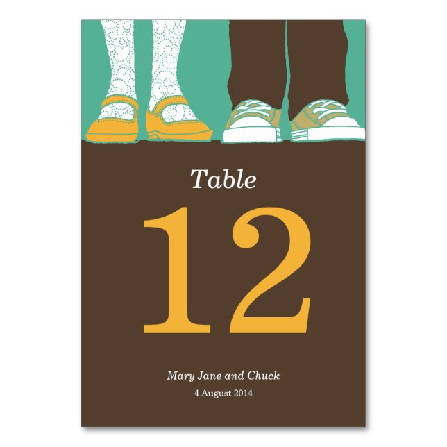 Numéro De Table Fille Chaussures et Baskets Mariage illustré (Mint (Par défaut)