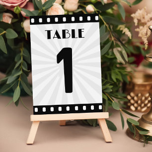 Numéro De Table Film Film Reel noir et blanc Mariage