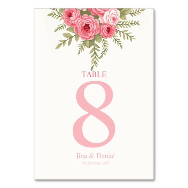 Numéro De Table Fleur de Crépuscule (Par défaut)