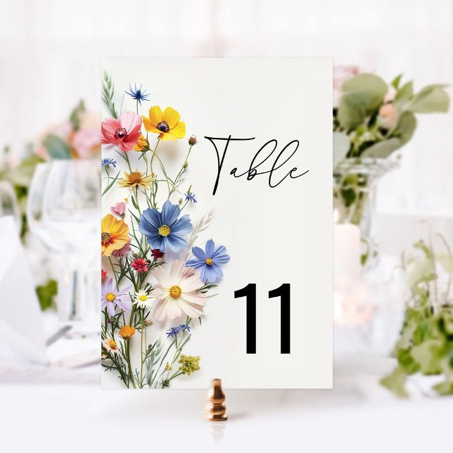 Numéro de table fleur sauvage (Créateur téléchargé)