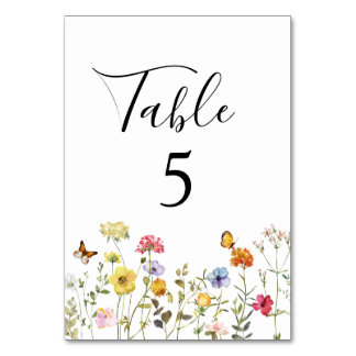 Numéro De Table Fleur sauvage
