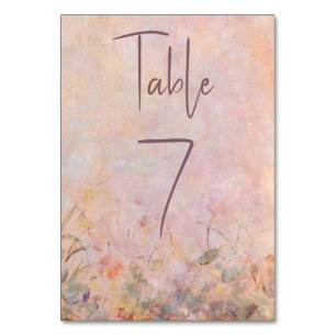 Numéro De Table Fleur sauvage Aquarelle Floral Mariage Réception