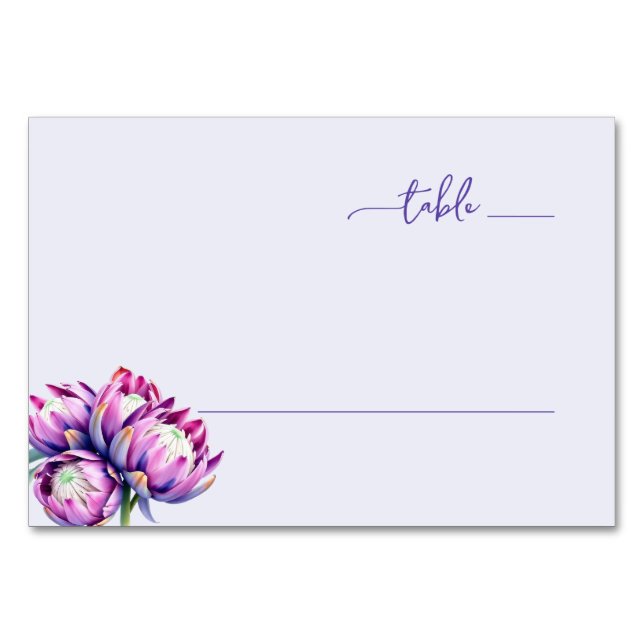 Numéro De Table Fleur Violet Serein (Devant)