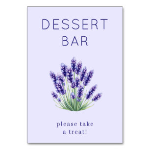 Numéro De Table Fleurs aquarelles lavande apaisantes