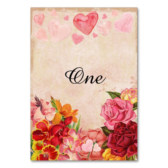 Numéro De Table Fleurs de Steampunk victorien Anniversaire des Coe (Par défaut)