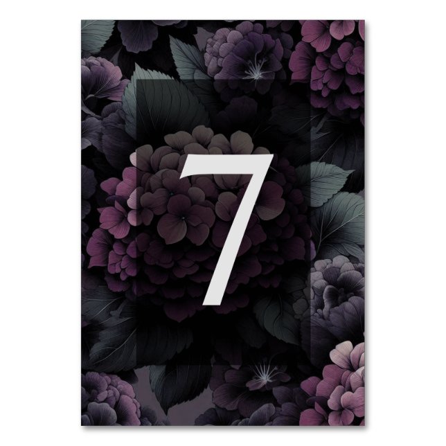 Numéro De Table Floral Moody violet (Par défaut)