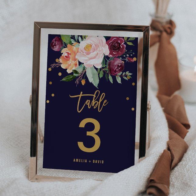Numéro de table florale d'automne (Créateur téléchargé)