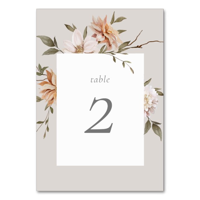 Numéro De Table Flore sauvage (Par défaut)