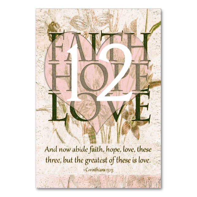Numéro De Table Foi, Espoir et Amour (Dos)