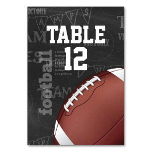 Numéro De Table Football américain Personalized Chalkboard