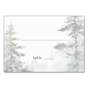 Numéro De Table Forêt brumeuse grise sereine