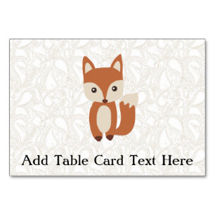 Numéro De Table Fox mignon de bébé