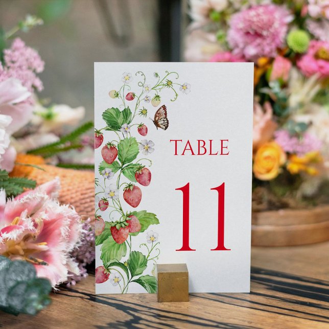Numéro De Table Fraise Sucrée Mûre (Créateur téléchargé)