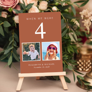 Numéro De Table Fun Photo Mariage Terracotta