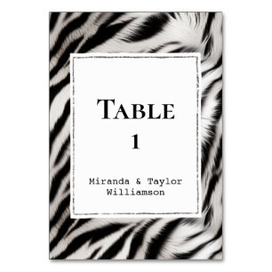 Numéro De Table Fur d'impression noir blanc Zebra