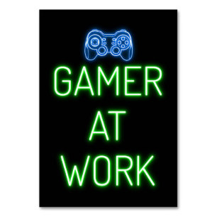 Numéro De Table Gamer Gift   Gamer au travail