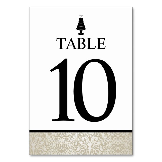 Numéro De Table Gâteau mariage (Par défaut)