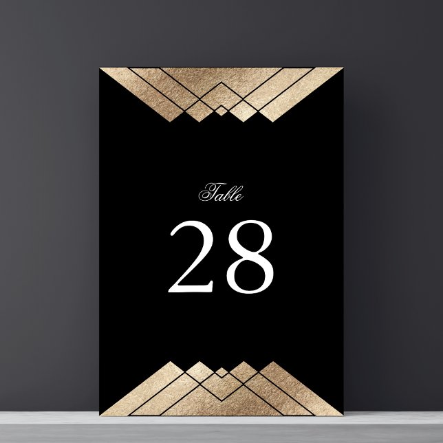 Numéro De Table Géométrie Noir Gatsby Mariage Numéros de tableau (Créateur téléchargé)