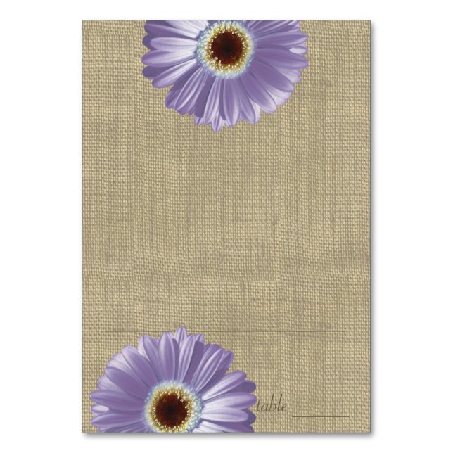 Numéro De Table Gerbera Daisy Purple Seat Card (Par défaut)