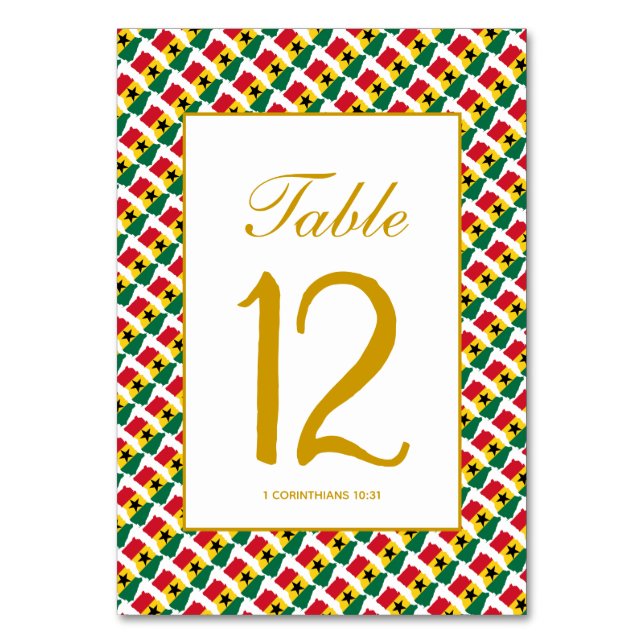 Numéro De Table GHANA Fête du Banquet Mariage (Par défaut)