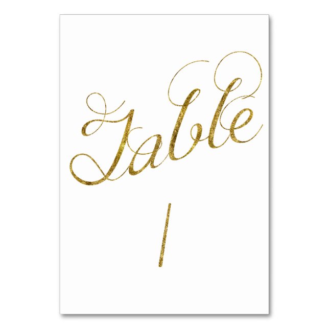 Numéro De Table Glam. or numéro 1 (Par défaut)