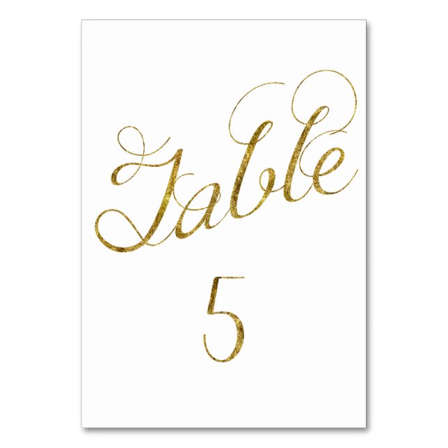 Numéro De Table Glam. or numéro 5 (Par défaut)