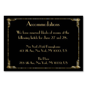 Numéro De Table Gold Foil Art Déco Mariage Hébergement