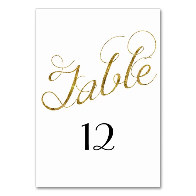 Numéro de table Gold Glam (Par défaut)