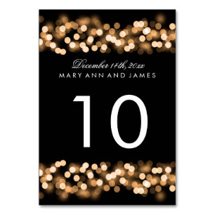 Numéro de table Gold Hollywood Glam