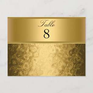 Numéro de table Gold Wedding Party