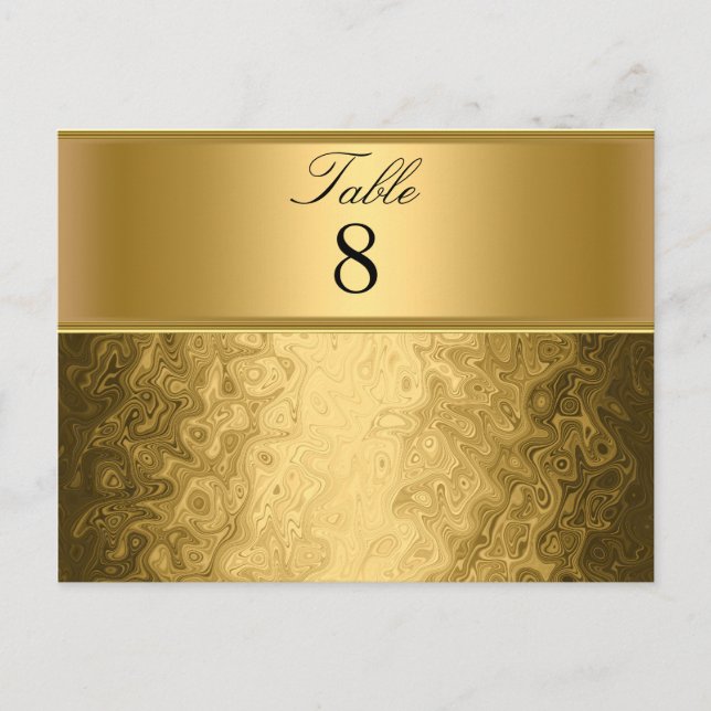 Numéro de table Gold Wedding Party (Devant)