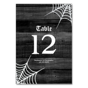 Numéro De Table Goth Rustic Mariage d'Halloween