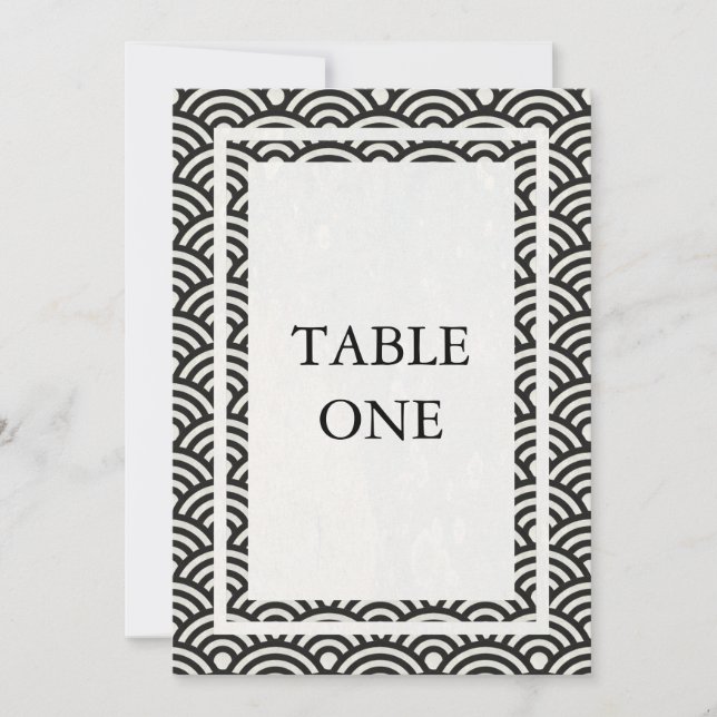 Numéro de table grand style vague Seigha japonais (Devant)