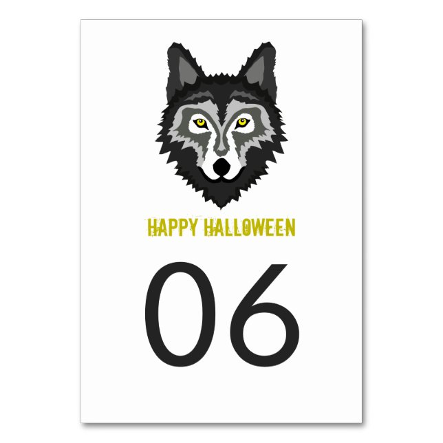 Numéro De Table Gray Wolf, Parti d'Halloween (Dos)