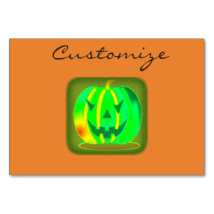 Numéro De Table Green Jack olantern Halloween Thunder_Cove