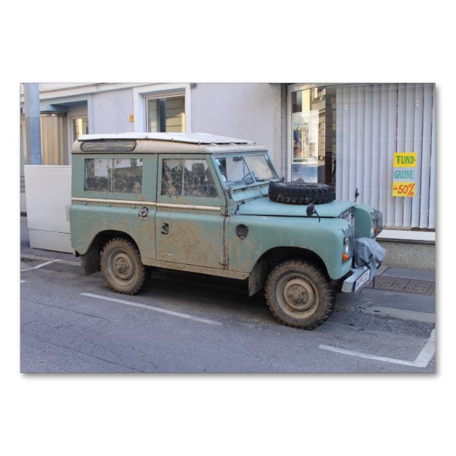Numéro De Table Green Land Rover (Devant)
