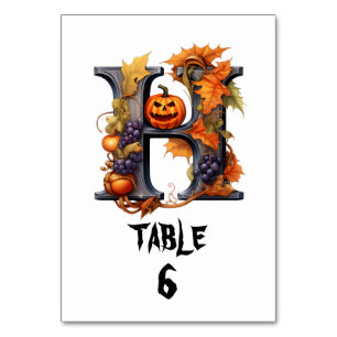 Numéro de table Halloween