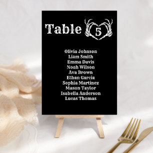 Numéro De Table Halloween Halloween Gothique Crâne mariage de coeu