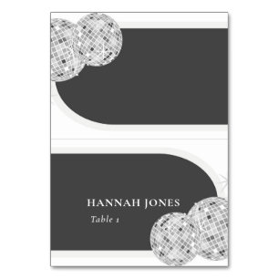 Numéro De Table Halloween Retro Disco Ball Mariage Plaques