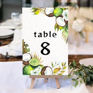 Numéro de table hawaïenne tropicale