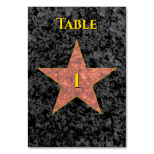 Numéro De Table Hollywood Star