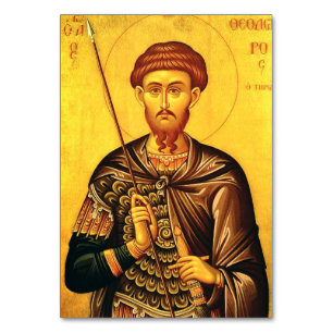 Numéro De Table icône orthodoxe de saint Théodore Tiron