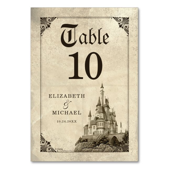 Numéro De Table Il était une fois Fairy Tale Castle Mariage (Par défaut)
