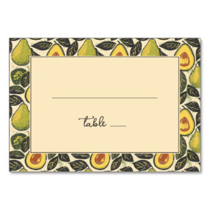 Numéro De Table Illustration de vert avocat joyeux