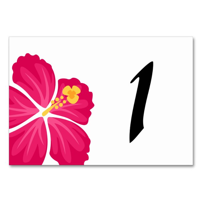 Numéro De Table Illustrations Hibiscus Floower (Devant)