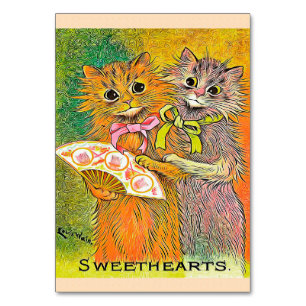Numéro De Table Image d'art de chat vintage Conception de chats m