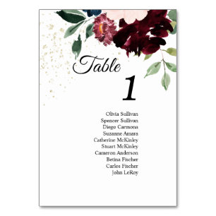 Numéro De Table Inscrivez-vous aux invités pour les numéros de tab