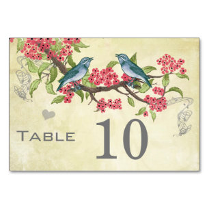 Numéro De Table Inséparable vintage rose rouge Turquoise bleu vert